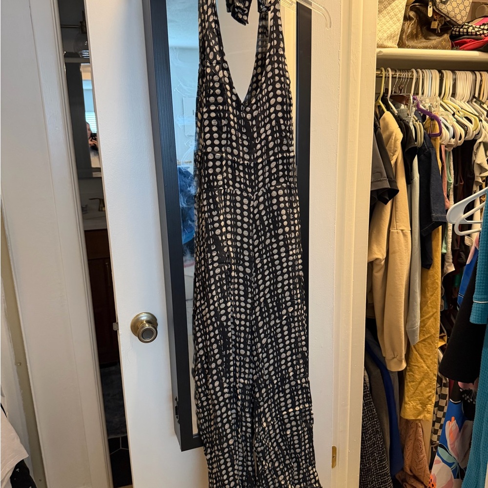 Black and White Polka Dot Maxi jumper